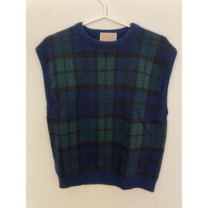 Pendleton Women’s 100% Wool Plaid Blackwatch Sweater Vest Size M